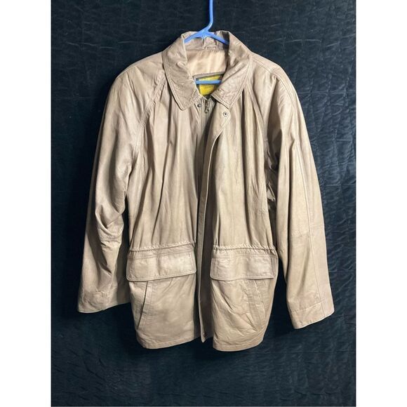 Michaelangelo size 50 (XL) leather jacket vintage - Picture 1 of 10